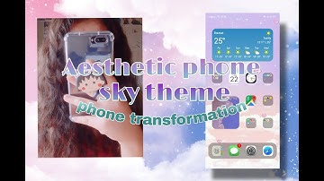 AESTHETIC PHONE | Transformation from Android to iOS 14 | Sky Aesthetic Theme