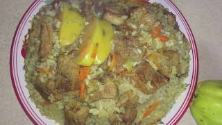 Плов с айвой. Pilaf with quince. Плов с айвой. Pilaf with quince.