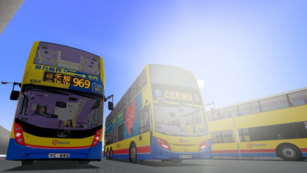 Omsi 2 CTB 969 銅鑼灣 (摩頓臺) » 天水圍市中心 (經：天耀)