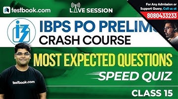 IBPS PO Prelims Crash Course | Quant Class 15 | Most Expected Questions Speed Quiz | Utkarsh Sir