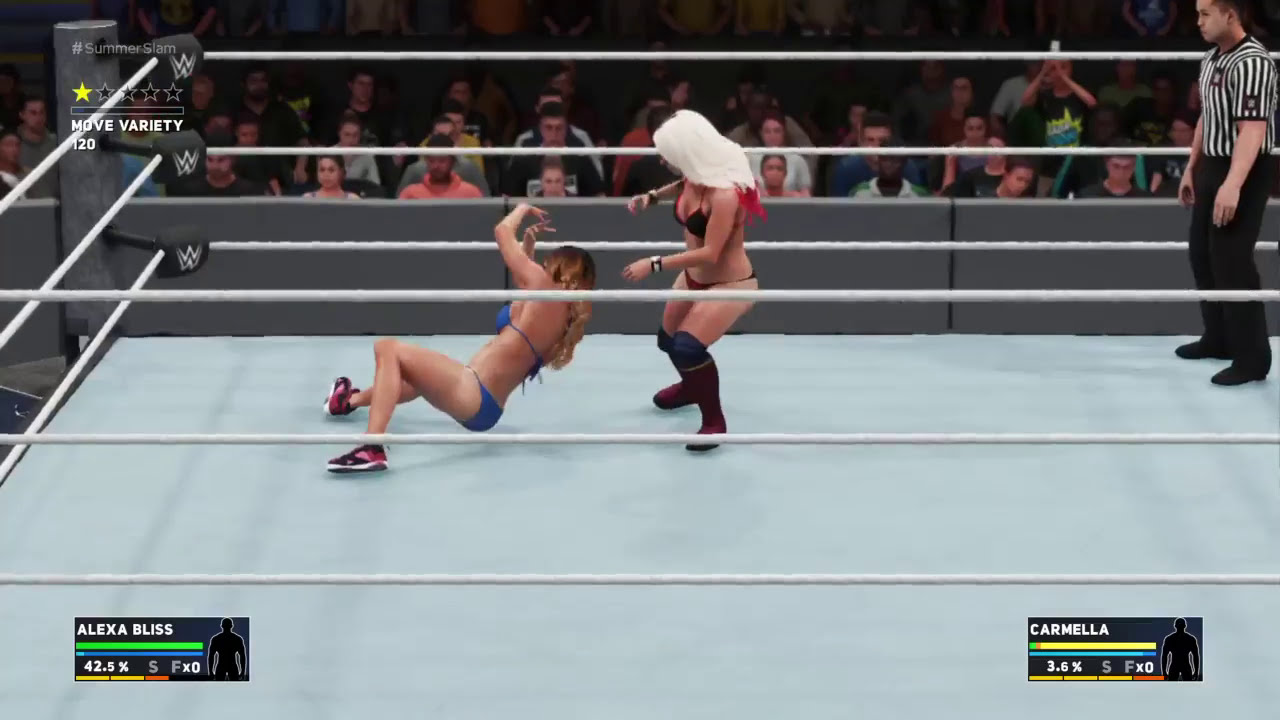 WWE 2K18 Alexa Bliss VS Carmella Bikini Match YouTube
