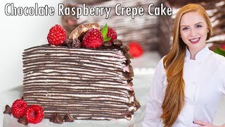 Full recipe here:
http://tatyanaseverydayfood.com/recipe-items/chocolate-raspberry-crepe-cake/
layers upon of decadent chocolate crepes, dressed with ...