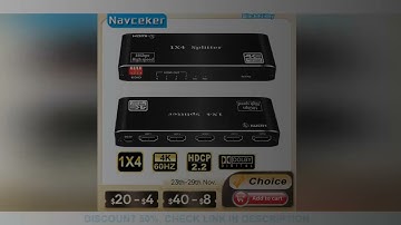 2023 Best HDMI Splitter 1x2 HDMI 2.0 Splitter 4K HDMI Video Audio Splitter Support 3D HDR 4K 60Hz Sp