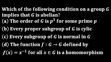 homomorphism f∶G→G by f(x)=x^(-1) implies group is abelian