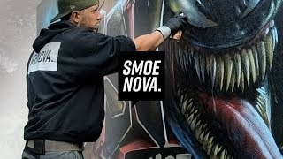 VENOM GRAFFITI WALL | realistic MARVEL character painting screenshot 1