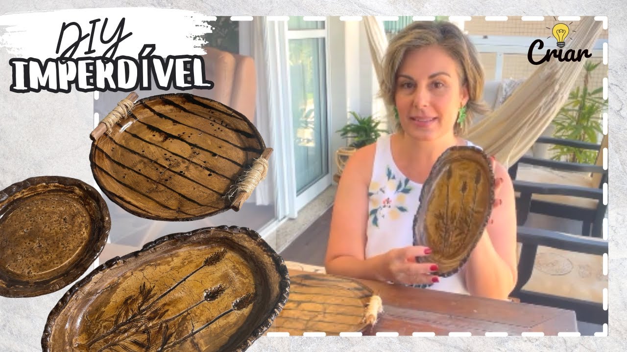 CERÂMICA RÚSTICA CASEIRA SEM FORNO| Com efeito esmaltado | Diy | Faça Você Mesmo!!!