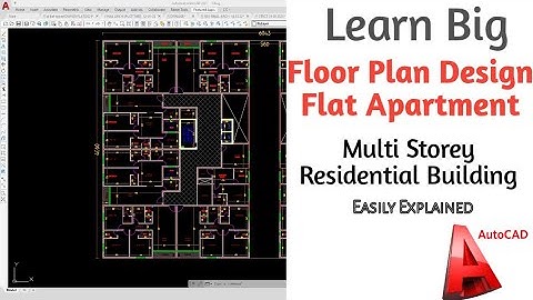 Learn Flat apartment floor plan design high rise tower multi storey building Typical plan Auto CAD