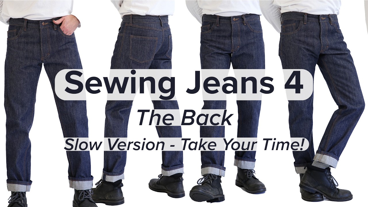 How to Sew Jeans - Slow Version! Part 3 Front Pockets - YouTube