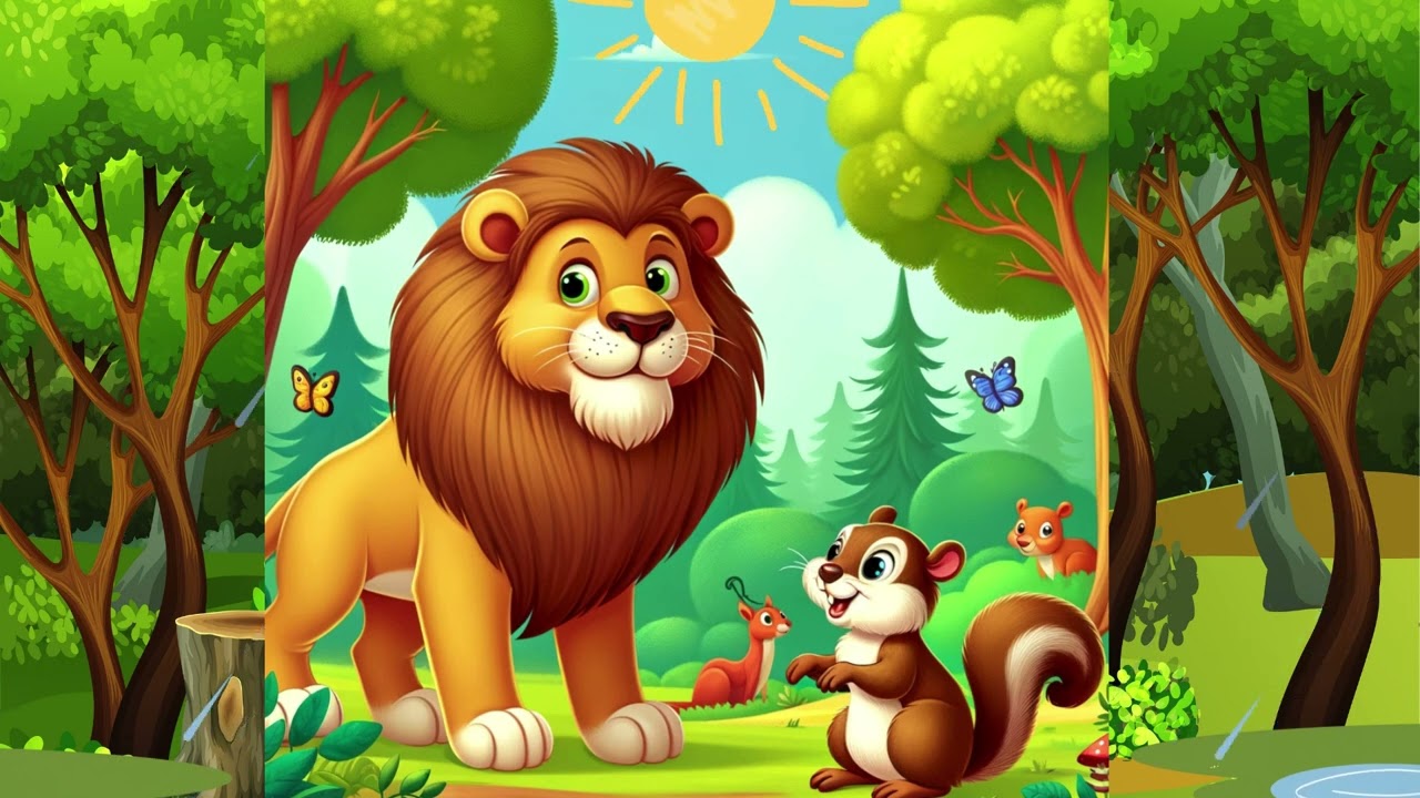 The Lion and The Squirrel | Story For Kids | Children's