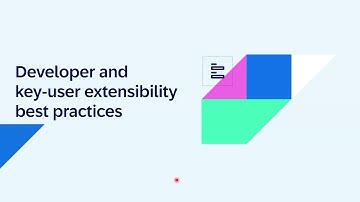 Key User and Developer Extensibility Options - Best practices