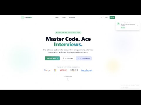 CodePixel | Code Share & interview practise | GinieAI