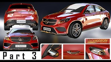 CINEMA 4D | 3D CAR MODELING | Mercedes Benz GLE Coupe AMG SUV | PART 3