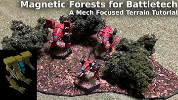 Magnetic Forest Terrain for Battletech and Other Tabletop Miniature Games