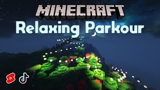 1 Hour of Relaxing Minecraft Parkour (Glowing Ore, Aurora)