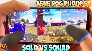 Asus ROG Phone 5s unboxing + gaming test full map ranked gameplay 23 kills solo vs squad handcam ga.