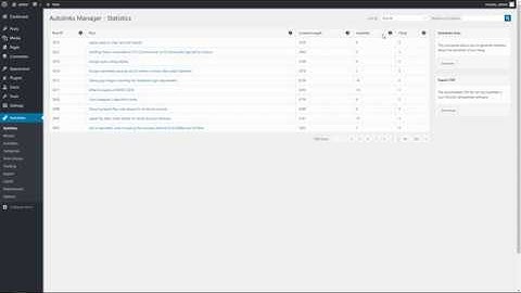 Autolinks Manager Pro - Generate statistics about the autolinks