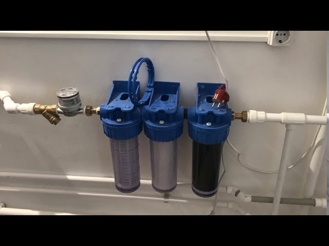 Cum se monteaza un Filtru de apa, anticalcar, cu carbune activ, impotriva  impuritatiilor, statie - YouTube