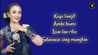 Download lagu Lirik Lagu KOYO LANGIT AMBI BUMI (saktuluse welas isun nyang riko) - NIKEN SALINDRY
