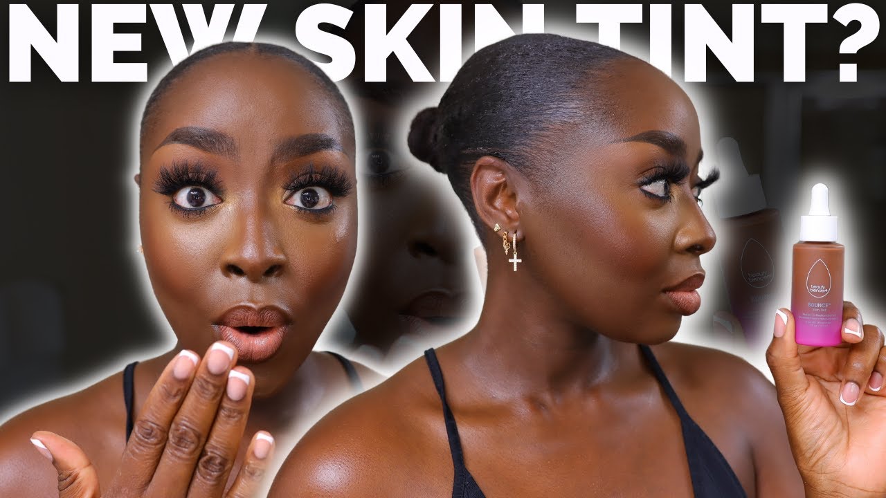 Beauty Blender SKIN TINT for DRY SKIN, Orange Blush on DARK SKIN