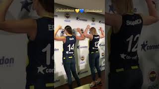 Eda Erdem Dündar - Brankica Mihajlovic - Fenerbahçe Opet Corendon Airlines Forma Sırt Sponsoru 2019