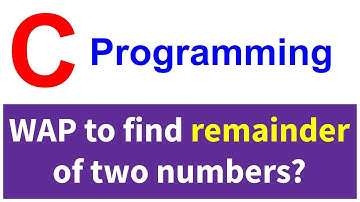 C Program to find remainder of two numbers