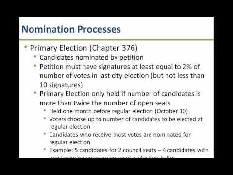 Municipal Elections Guidance