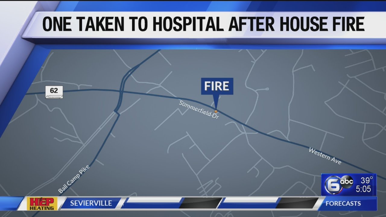 One person transported to hospital following fire in Karns - YouTube