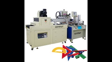 Automatic Plastic Ruler Screen Printing Machine & Tunnel UV Dryer Oven Exported to Vietnam