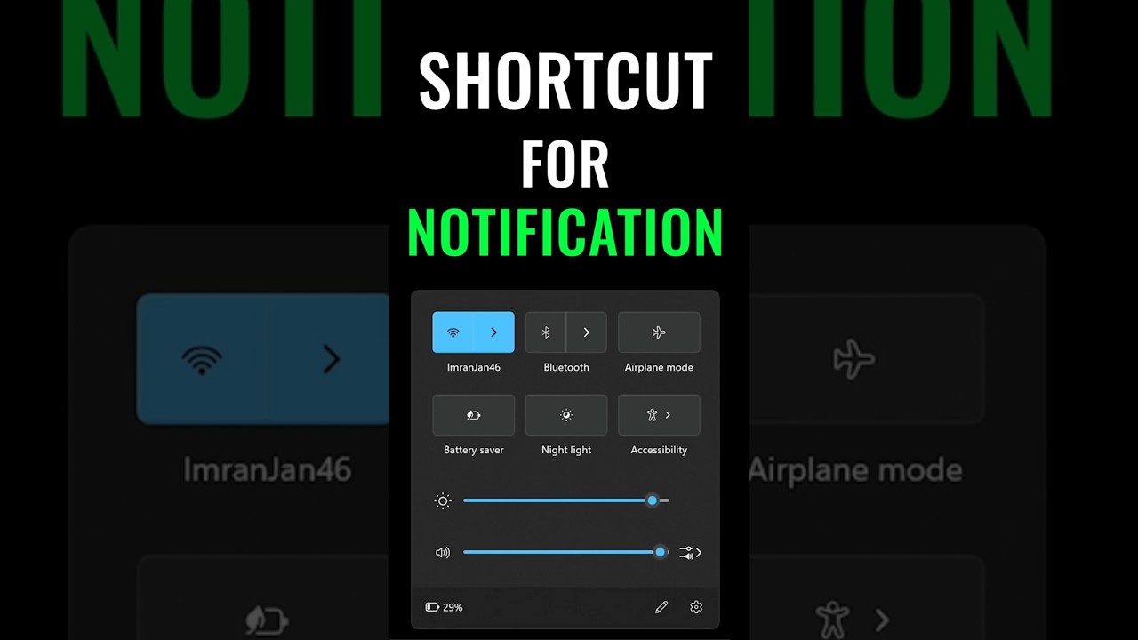 Windows Notification With Keyboard Shortcut Key | Hindi/Urdu 