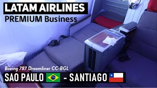 Vuelo LATAM SAO PAULO SANTIAGO Premium Business Boeing 787 CC-BGL Ando en Avión