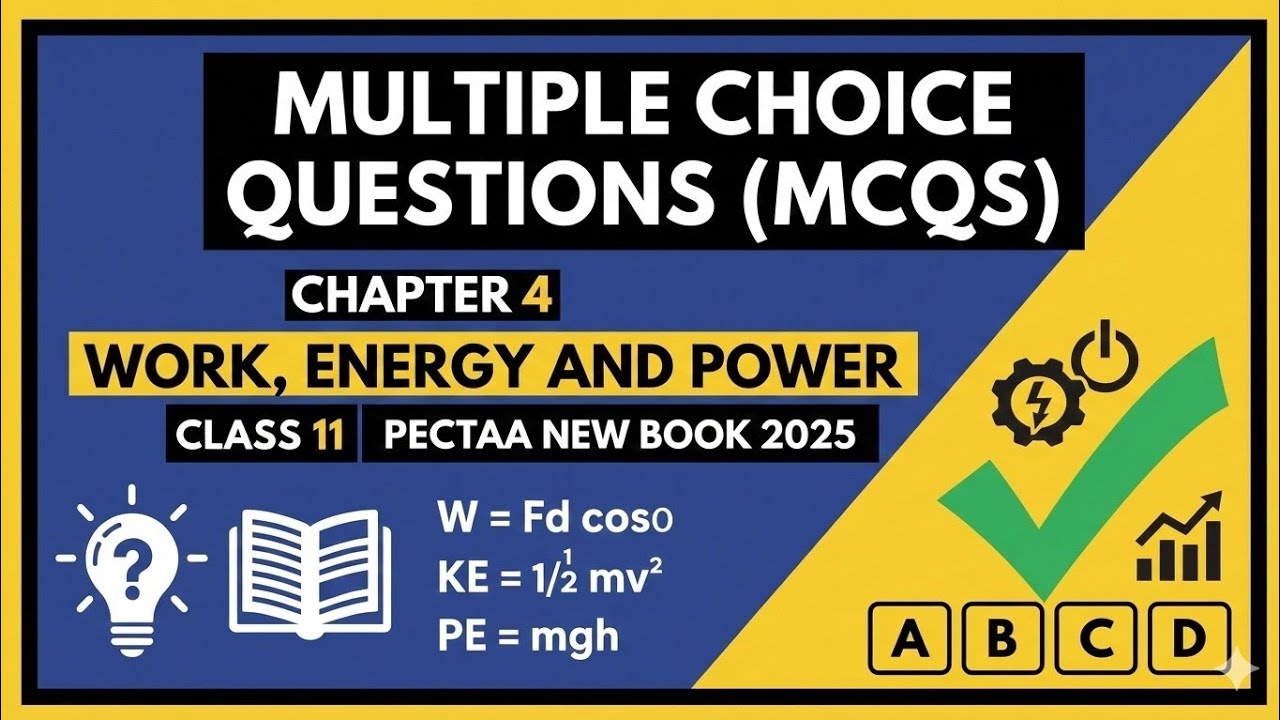 Exercise Multiple Choice Questions MCQs Chapter 4 Work Energy and Power ...
