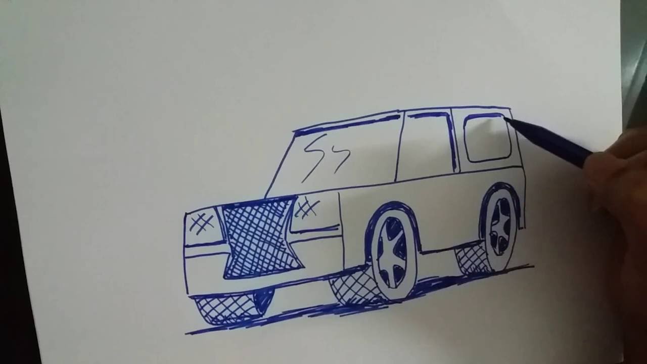 How To Draw A Car For Kids Very Simple Cara Menggambar Mobil