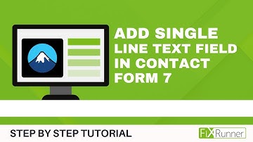 How To Add Single Line Text Field In Contact Form 7 In WordPress