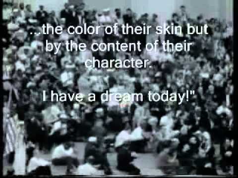 Martin Luther King "I have a dream"   with Subtitles