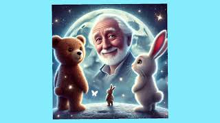Benny Bear & Ruby Rabbit man in the moon