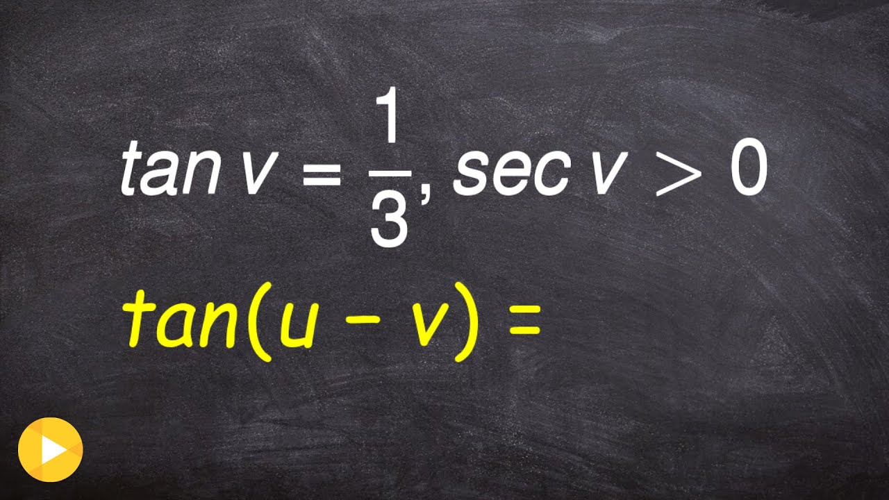 Sum and Difference Formula Evaluate with Right Triangles - YouTube