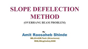 #SLOPE DEFLECTION METHOD FOR PROBLEM ON OVERHANG BEAM