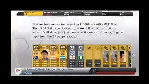 FIFA 13 ULTIMATE TEAM PACK GLITCH WITH PROOF [PS3 ONLY]