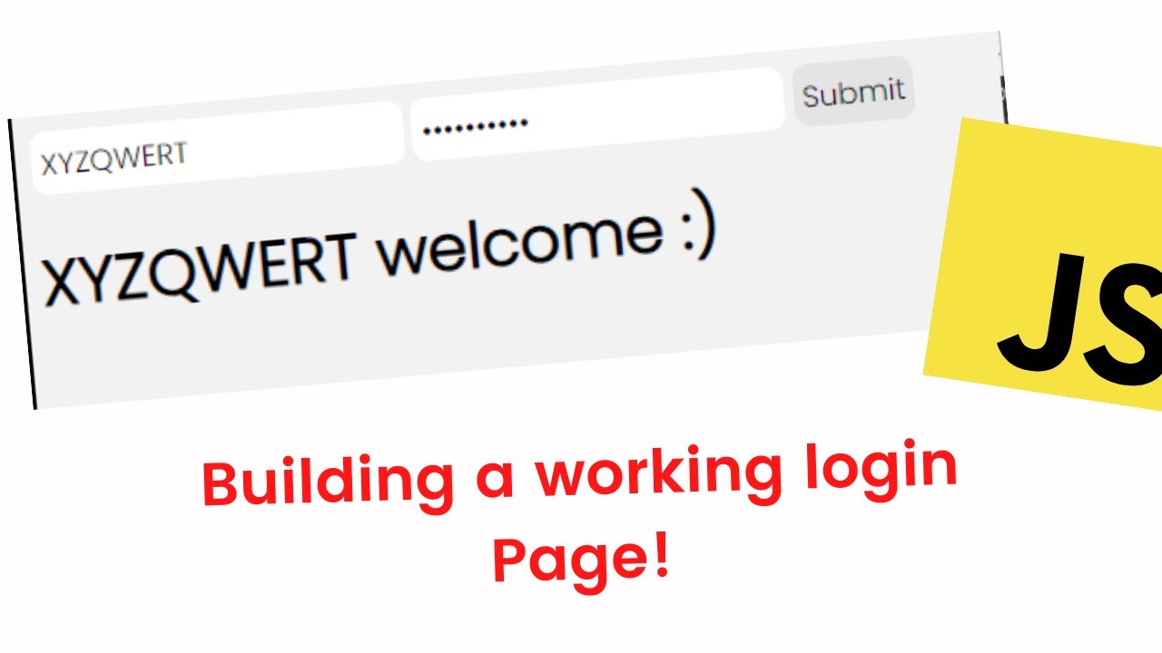 How to make a working Login Page || #Javascript and #HTML Tutorial || # ...