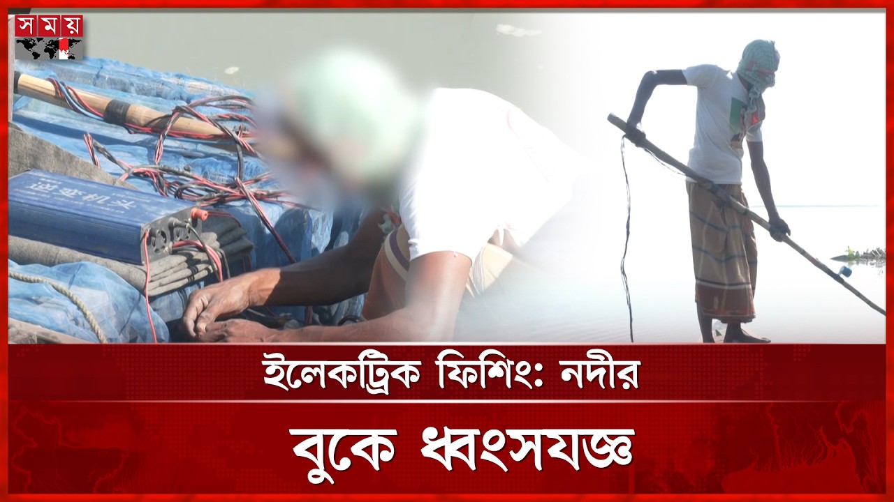 যমুনা-বাঙালি নদীতে বৈদ্যুতিক শক দিয়ে মাছ শিকার, জীববৈচিত্র্য হুমকিতে | Fisherman | Fishing| Somoy TV