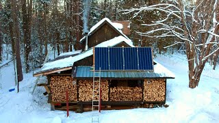 Our overnight trip to the OFF GRID cabin! (Canadian Winter)