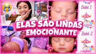 VIMOS OS ROSTINHOS DAS GÊMEAS PELA PRIMEIRA VEZ 😍 ULTRASSOM 8K - EMOCIONANTE 😭