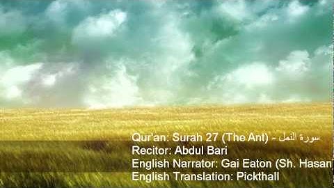 Qu'ran Surah 27 An-Naml (The Ant) - سورة النمل English Audio Translation