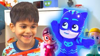 pj masks toys coming to life new series micro mini pj masks cartoons for kids