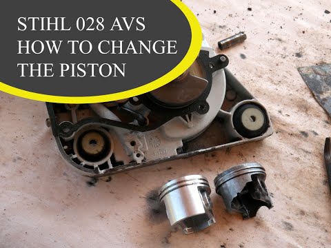 Chainsaw STIHL 028 AVS Change the Cylinder and piston