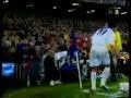 Barcelona fans throw pig head at luis figo    