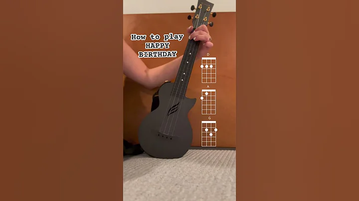 Happy Birthday on ukulele EASY CHORDS! D/ A / A / D / D / G / A / D 🎶 Subscribe & learn easy uke!