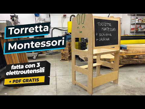 Come fare una Torretta Montessori per bambini - Scarica il progetto gratuito in PDF - Falegnameria