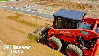 Large Rock Rake Skid Steer Attachment IDEAL Rockaway 8415 Landscaping Rock Rake For Sale