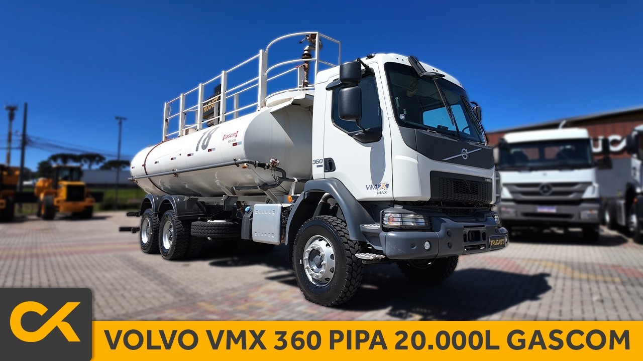 VOLVO VMX 360 MAX – 6X4 – 2023 – BAIXO KM – PIPA GASCOM MULTIFLEX 20.000L